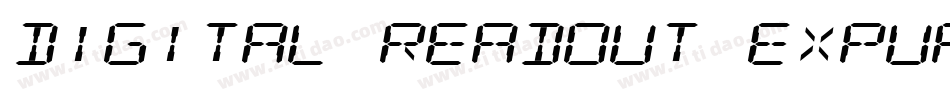 Digital Readout ExpUpright字体转换